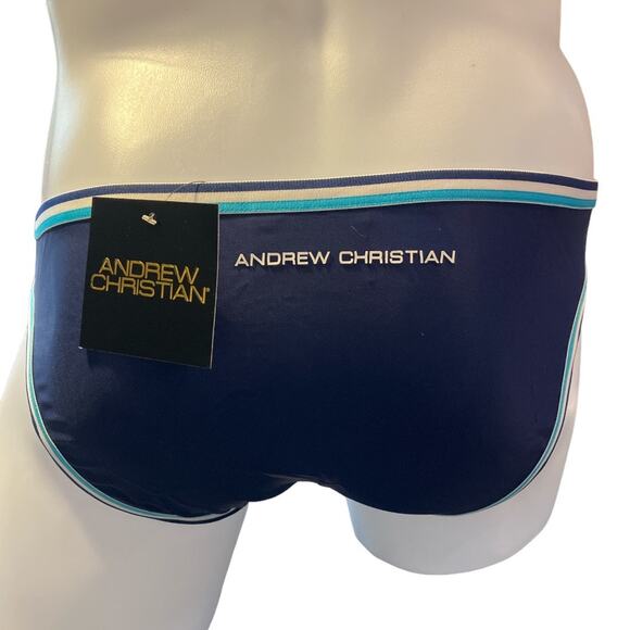 Andrew Christian Racer Bikini Blue Large - Picture 3 of 13